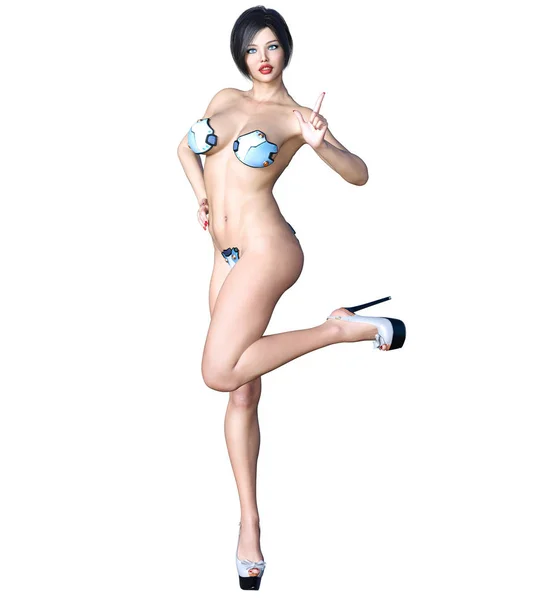 Representación mujer 3D — Foto de Stock