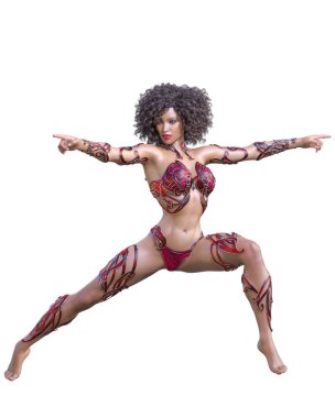 Savaşçı amazon kadını.