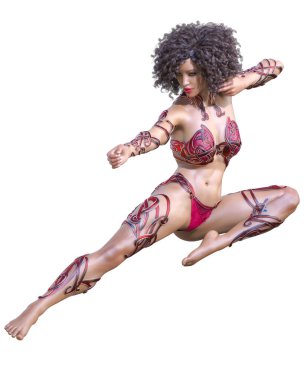 Savaşçı amazon kadını.