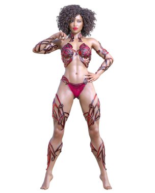 Savaşçı amazon kadını.