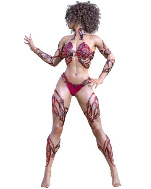 Savaşçı amazon kadını.