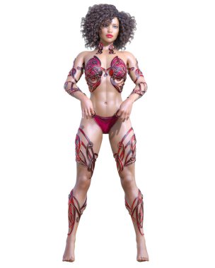 Savaşçı amazon kadını.