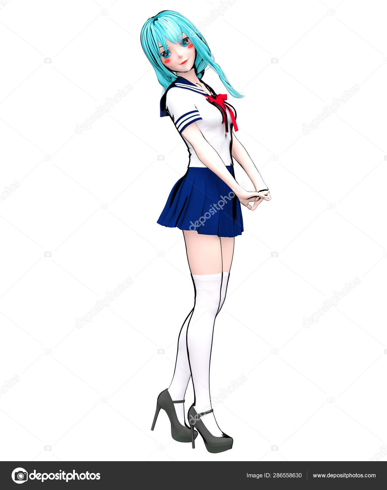 Sexy Anime Schoolgirl - Japanese anime Stock Photos, Royalty Free Japanese anime Images |  Depositphotos