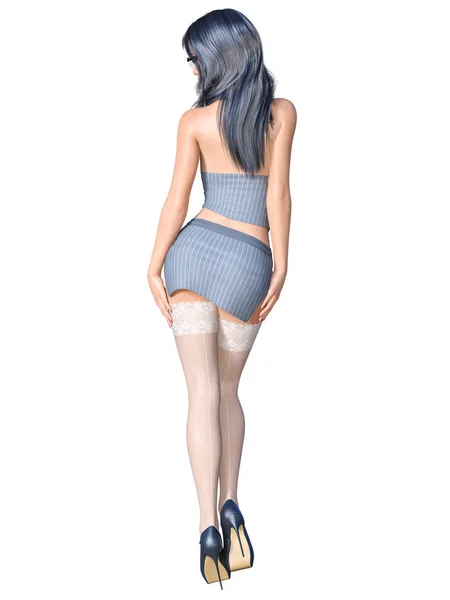 3D donna rendering — Foto Stock