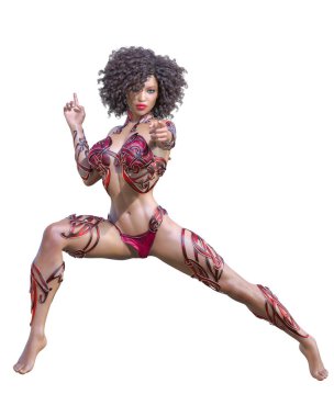 Savaşçı amazon kadını.