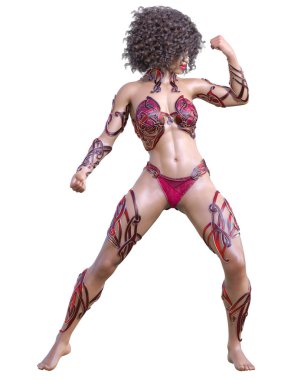 Savaşçı amazon kadını.