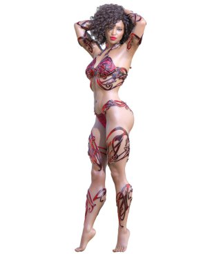 Savaşçı amazon kadını.