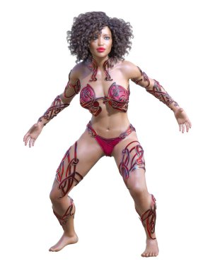 Savaşçı amazon kadını.