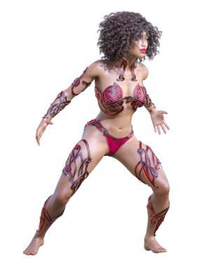 Savaşçı amazon kadını.