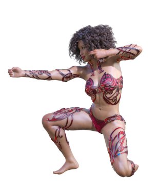 Savaşçı amazon kadını.