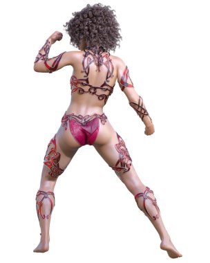 Savaşçı amazon kadını.