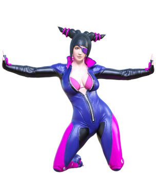 3d çizgi roman cosplay anime kız.