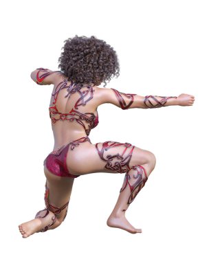 Savaşçı amazon kadını.