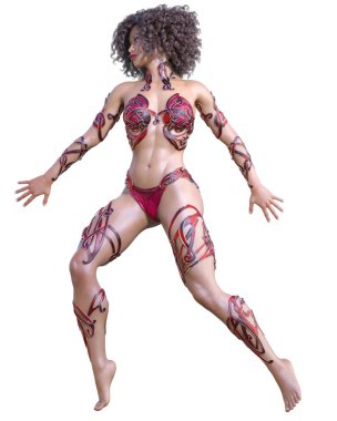 Savaşçı amazon kadını.