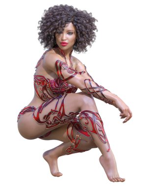 Savaşçı amazon kadını.