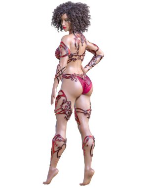 Savaşçı amazon kadını.