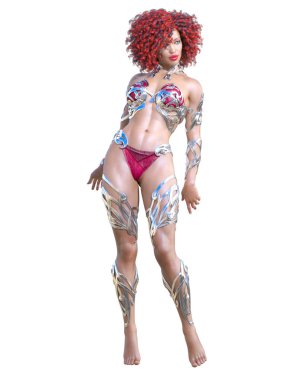 Savaşçı amazon kadını.