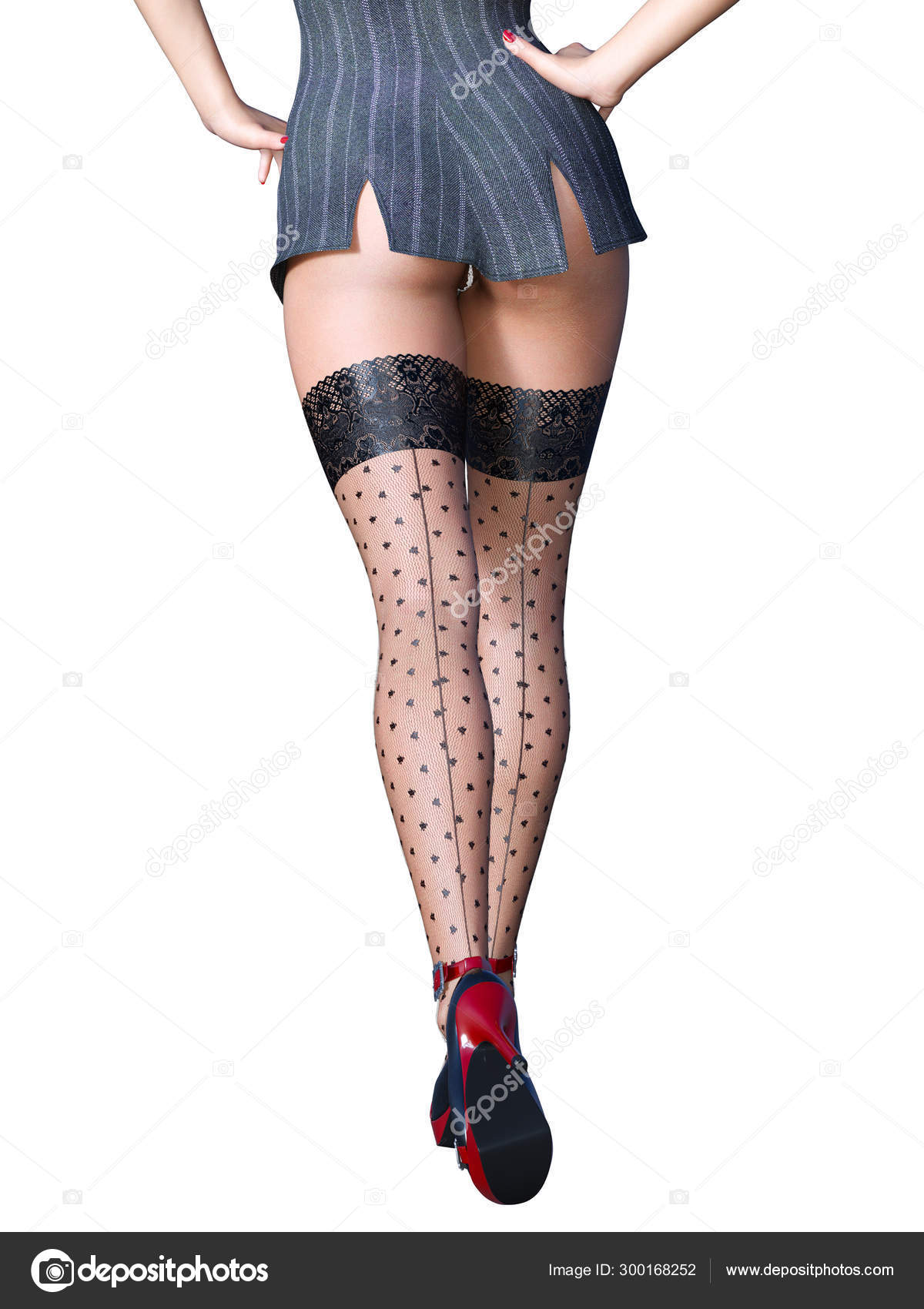 skirt and stockings