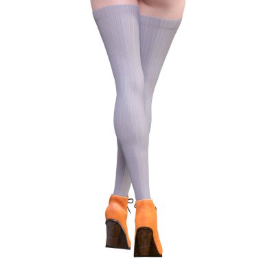 Güzel kadın bacakları yünlü tozluk ve yarım boncuk.