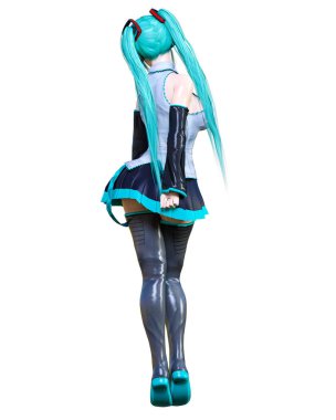 3d çizgi roman cosplay anime kız.