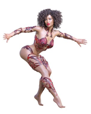 Savaşçı amazon kadını.