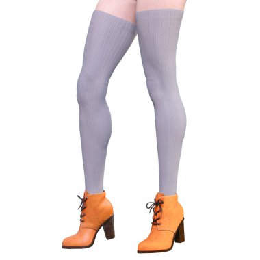 Güzel kadın bacakları yünlü tozluk ve yarım boncuk.