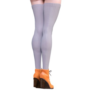 Güzel kadın bacakları yünlü tozluk ve yarım boncuk.