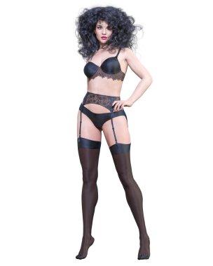 güzel bir kadın iç çamaşırı ve çorap.