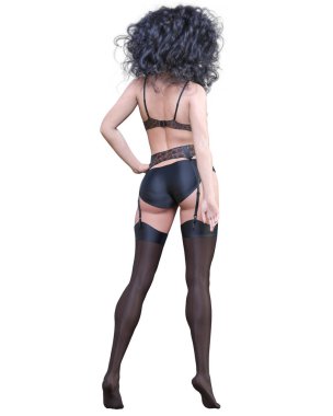 güzel bir kadın iç çamaşırı ve çorap.