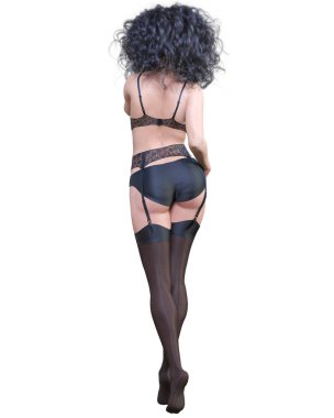 güzel bir kadın iç çamaşırı ve çorap.