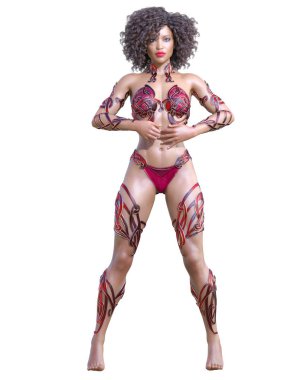 Savaşçı amazon kadını.