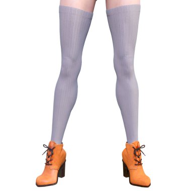 Güzel kadın bacakları yünlü tozluk ve yarım boncuk.