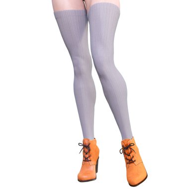 Güzel kadın bacakları yünlü tozluk ve yarım boncuk.