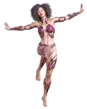 Savaşçı amazon kadını.