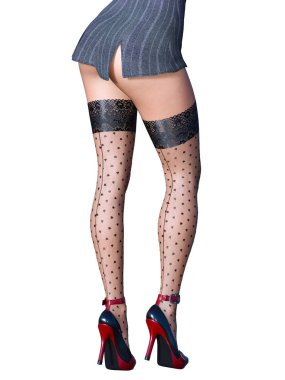 Uzun ince seksi bacaklar kadın kısa etek çorap.