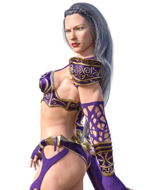 Savaşçı amazon okçu kadın yaylı.