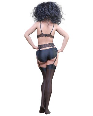 güzel bir kadın iç çamaşırı ve çorap.