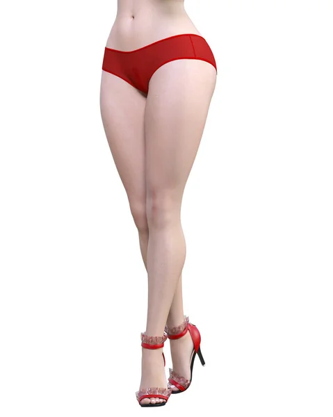 Красивые Сексуальные Женские Ноги Красные Брюки Sandals Woman Студия Photography — стоковое фото