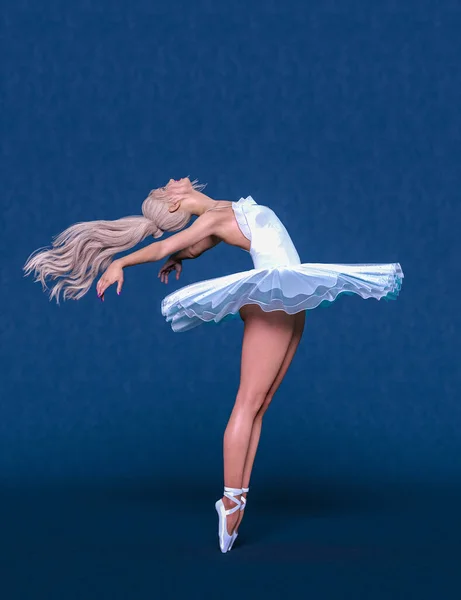 Ballerina Lumière Classique Pointe Chaussures Femme Dansante Danseuse Ballet Photographie — Photo