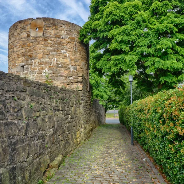 Historical City Wall Watchtower Hattingen Germany — Stock Photo, Image