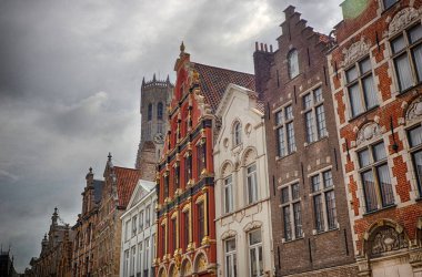 Belçika Bruges tarihsel cepheler