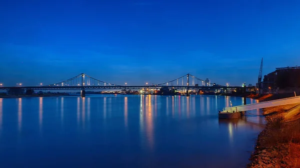 Jembatan Seberang Rhine Dekat Krefeld Jerman — Stok Foto