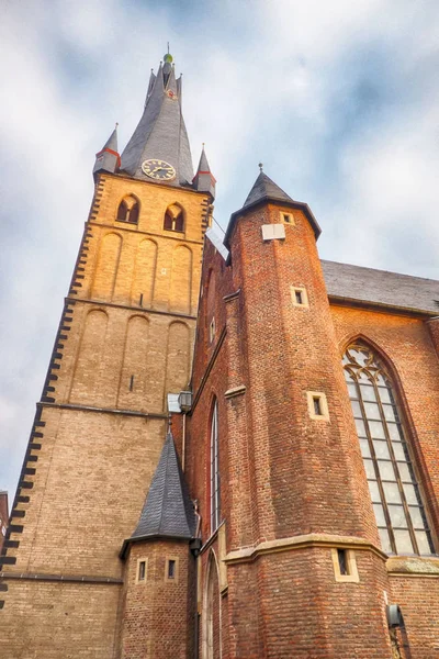 Historický Cihlový Kostel Starém Městě Duesseldorf Německu — Stock fotografie