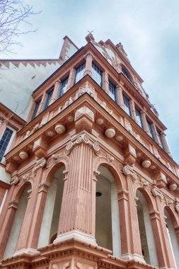 Almanya'da Lemgo eski kentinde tarihi bina