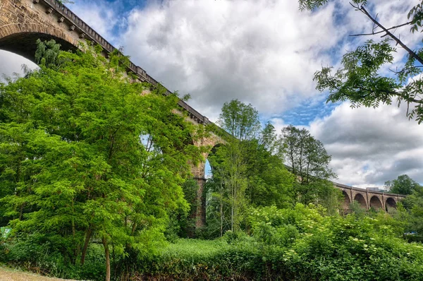 Viaduto Outro Lado Rio Ruhr Herdecke Alemanha — Fotografia de Stock