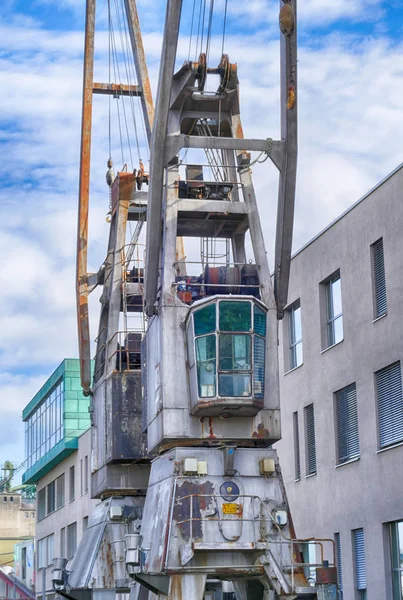 Kranen Binland Haven Van Neuss Duitsland — Stockfoto