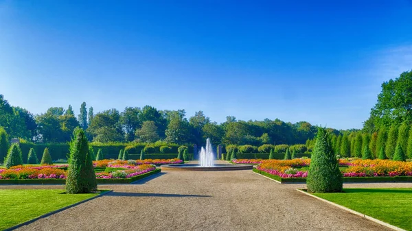 Fontein Tuin Een Historisch Klooster Kamp Lintfort Duitsland — Stockfoto