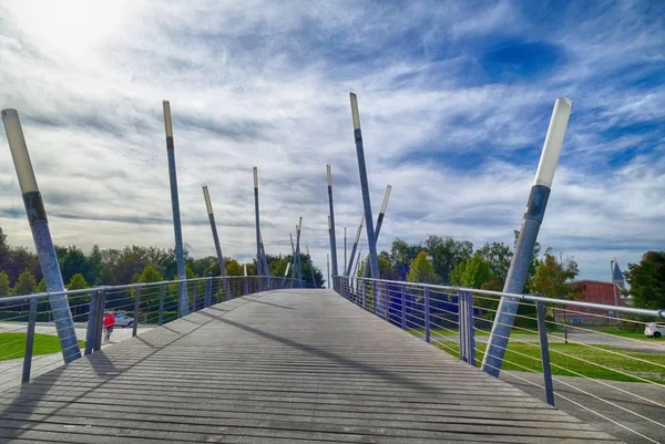 Ponte Parque Público Gronau Westphalia Alemanha — Fotografia de Stock