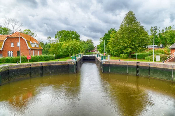 Cerradura Cuadrada Histórica Emden Frisia Oriental — Foto de Stock