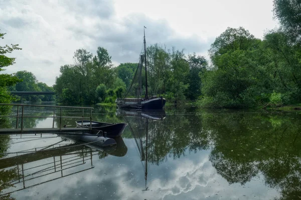 Diescholl Lake Sieg River Estuary Bergheim Germany — Stock Photo, Image